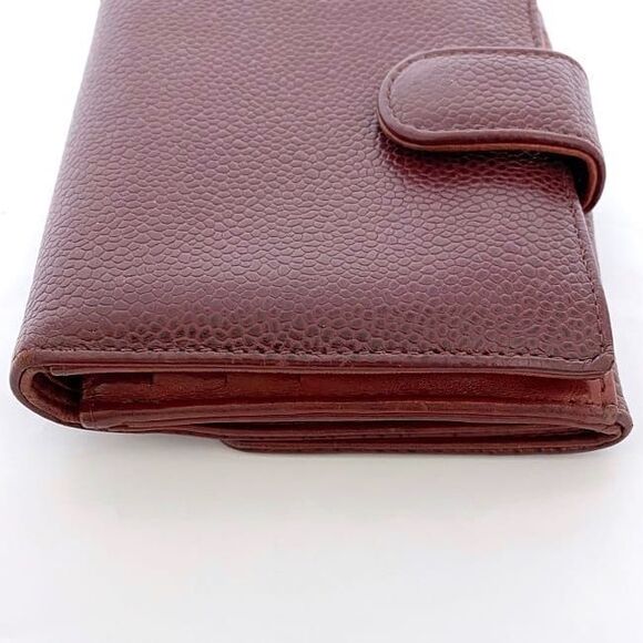 Chanel Bifold Wallet Ec22876 Red Coco Mark A13496 - Picture 7 of 10